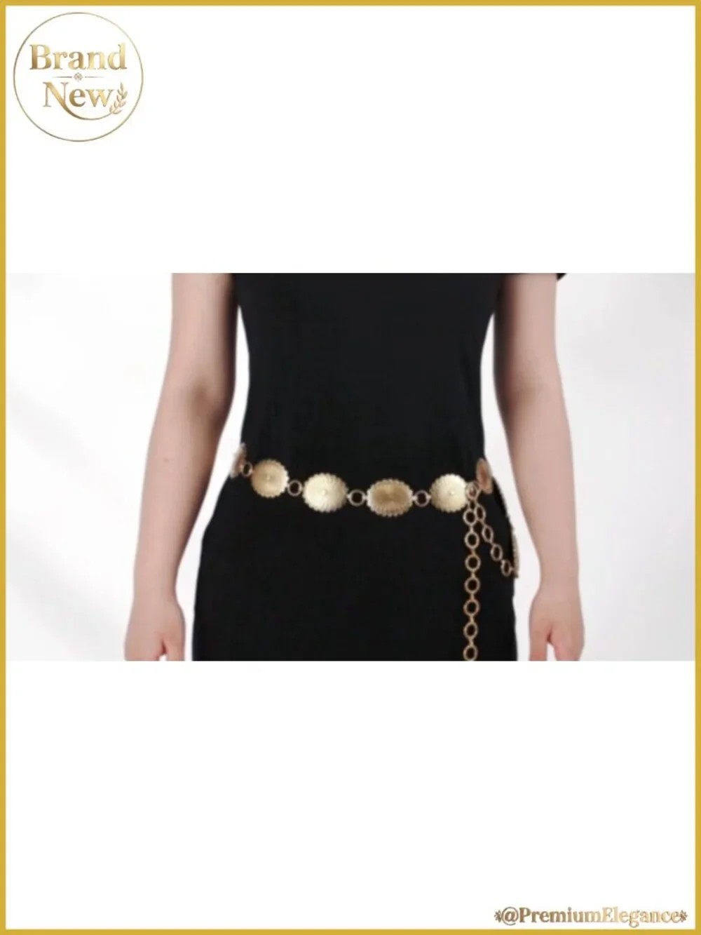 Western Waist Chain Belt Metal Concho Adjustable Cowgirl Boho for Dress Jean